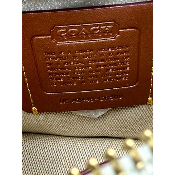 COACH Swinger 20 Floral Print Leather Bag Color is Chalk Multi NWT - Picture 3 of 11